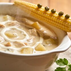 Ajiaco Recipe: Colombian Chicken and Potato Soup with Corn