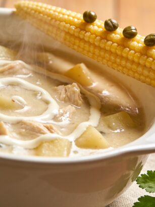 Ajiaco Recipe: Colombian Chicken and Potato Soup with Corn