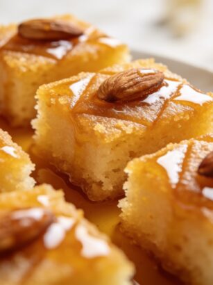 Basbousa Recipe: Egyptian Semolina Cake in Sugar Syrup