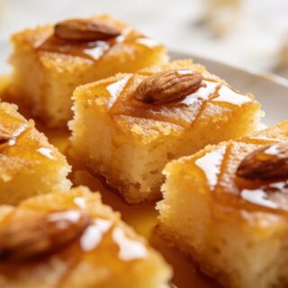 Basbousa Recipe: Egyptian Semolina Cake in Sugar Syrup