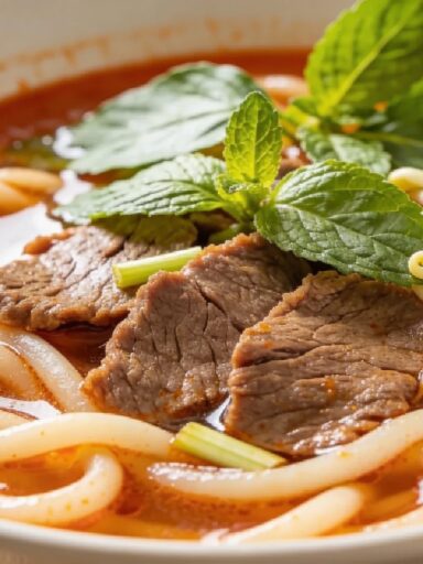 Bún Bò Huế Recipe: Vietnamese Spicy Lemongrass Beef Noodle Soup