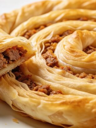 Burek Recipe: Balkan Spiral Phyllo Pastry with Meat