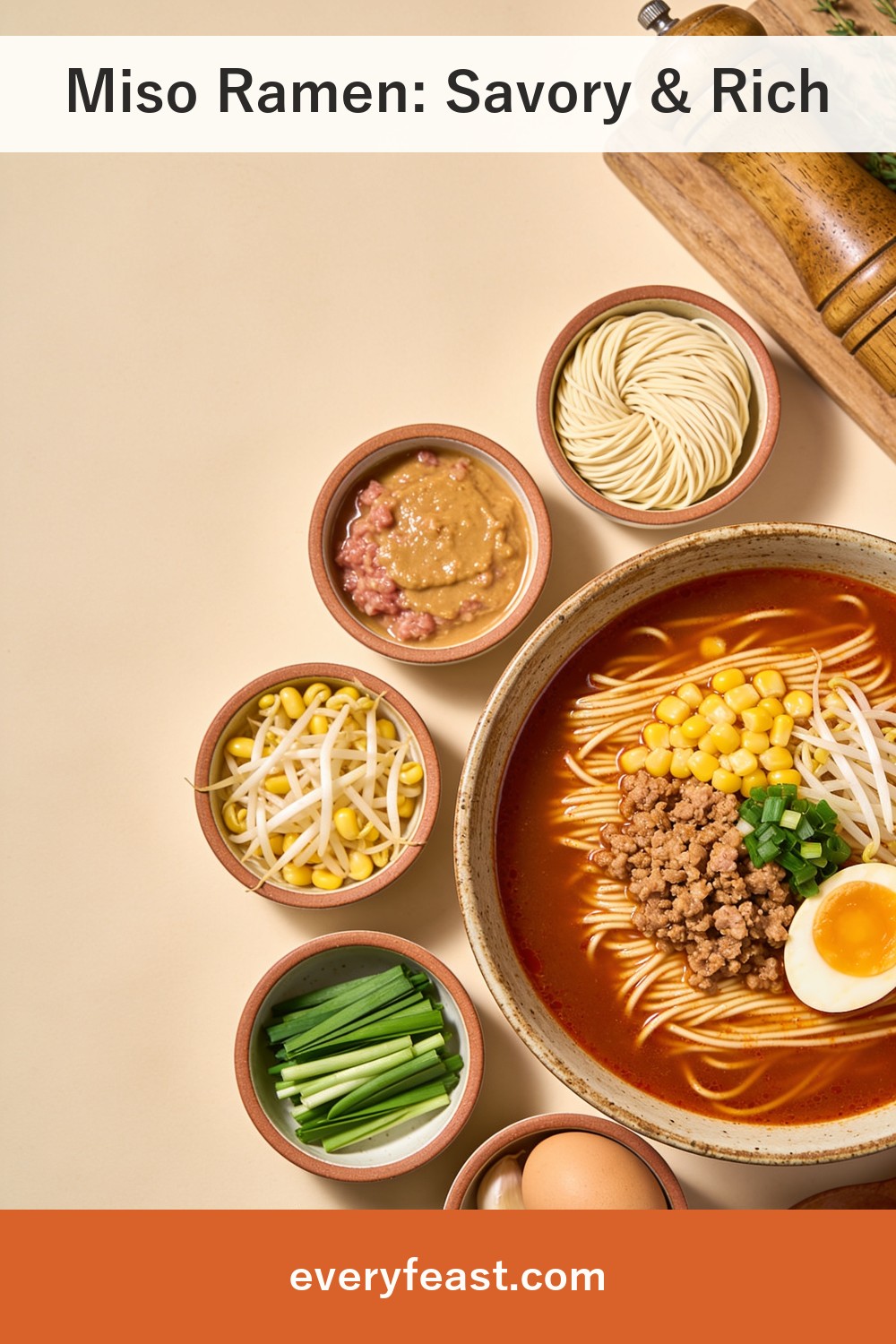 miso ramen recipeの材料と作り方