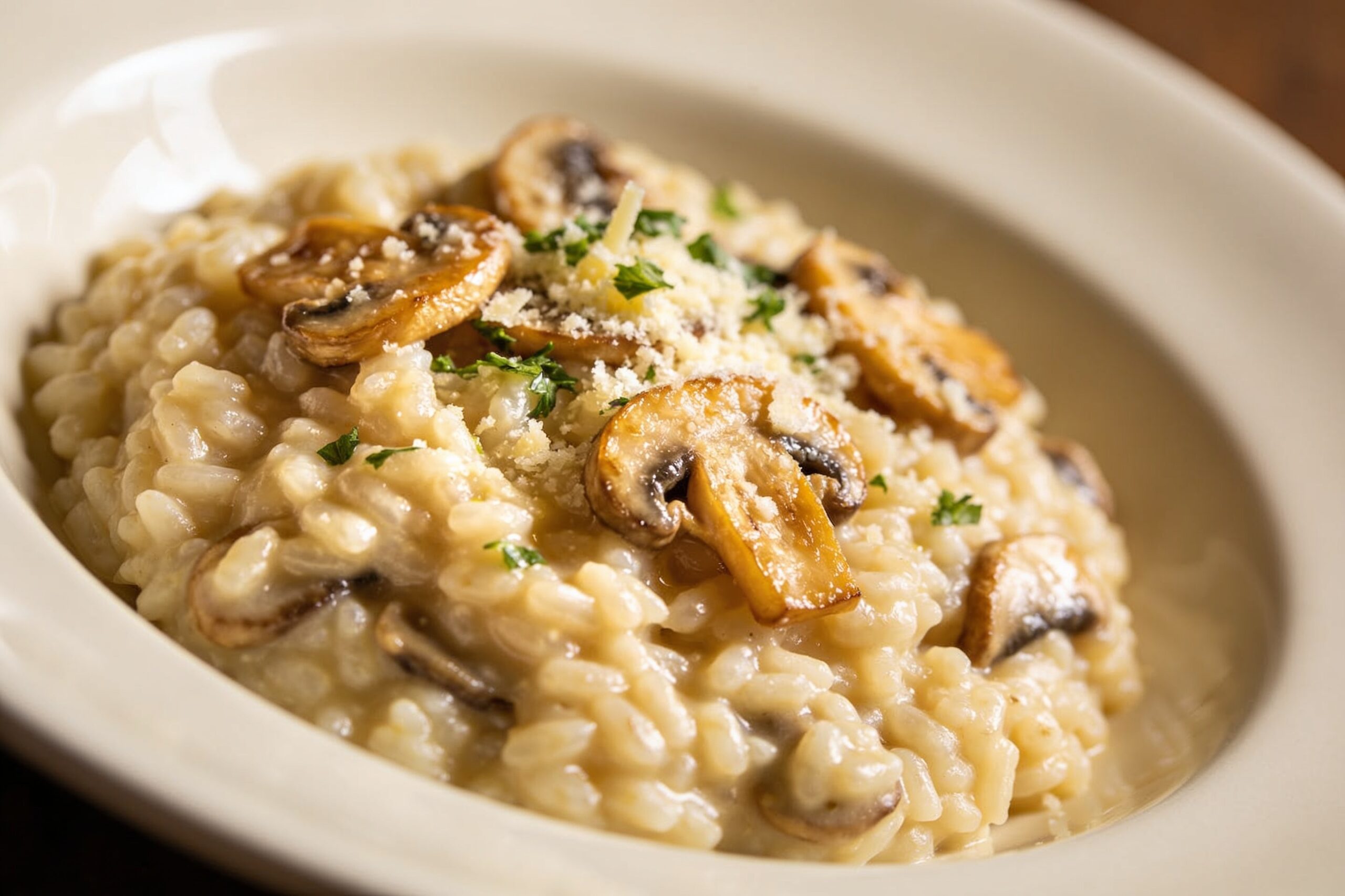 mushroom risotto recipeの完成写真