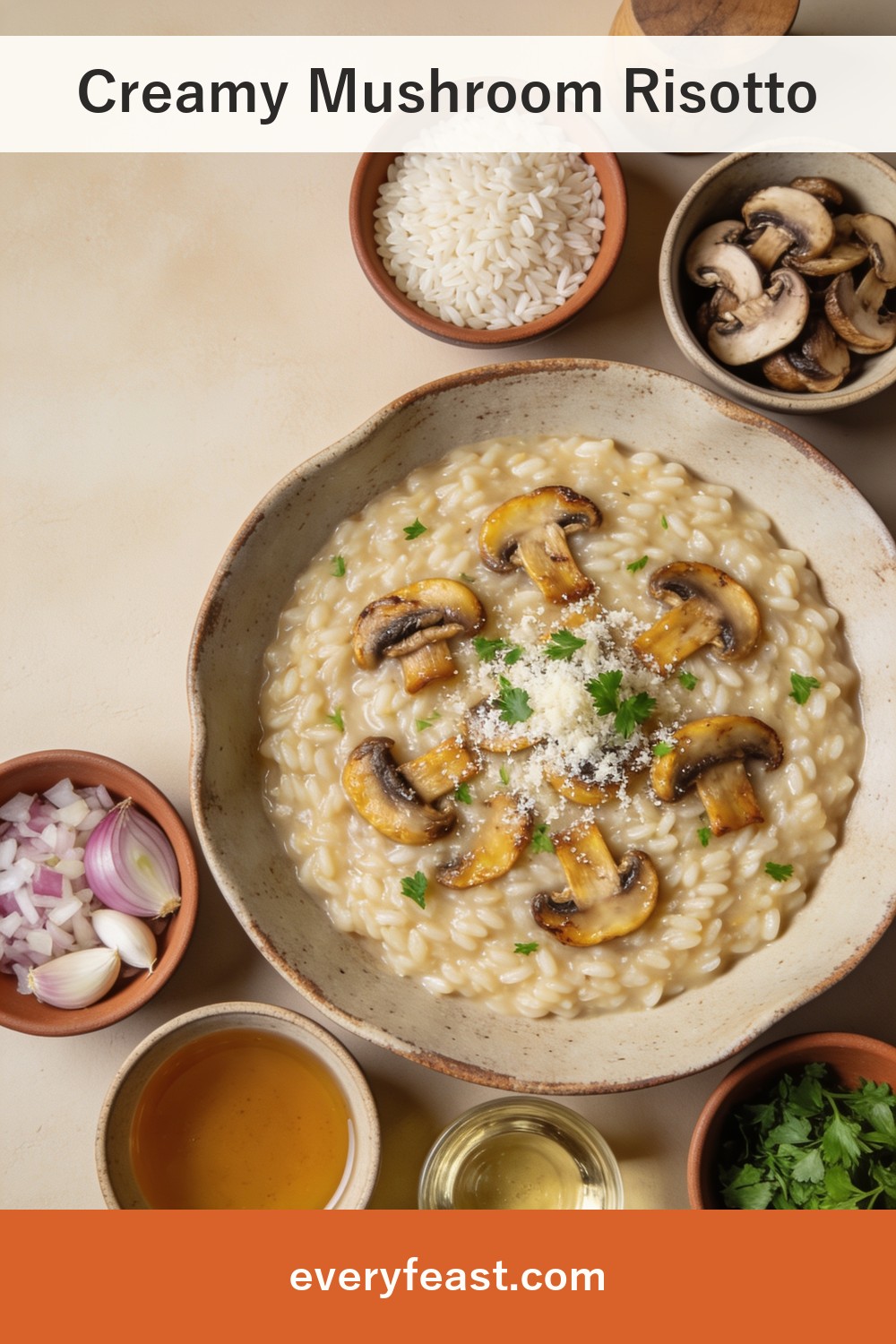 mushroom risotto recipeの材料と作り方