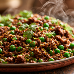 Keema Recipe: Spiced Indian Ground Meat Curry with Peas