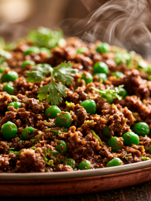 Keema Recipe: Spiced Indian Ground Meat Curry with Peas