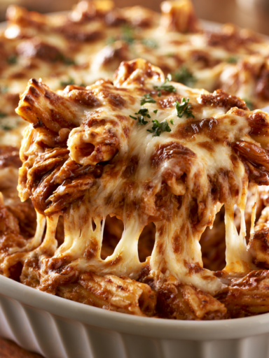 Baked Ziti Recipe: Cheesy Pasta with Meat Sauce