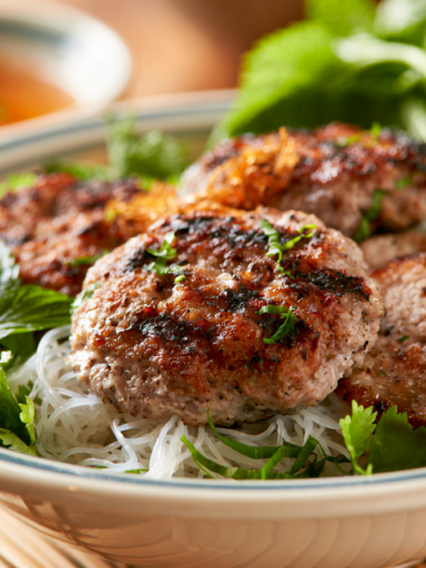 Bun Cha Recipe: Vietnamese Grilled Pork With Vermicelli & Herbs