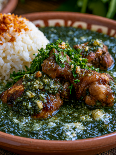 Molokhia Recipe: Egyptian Jute Leaf Stew with Chicken