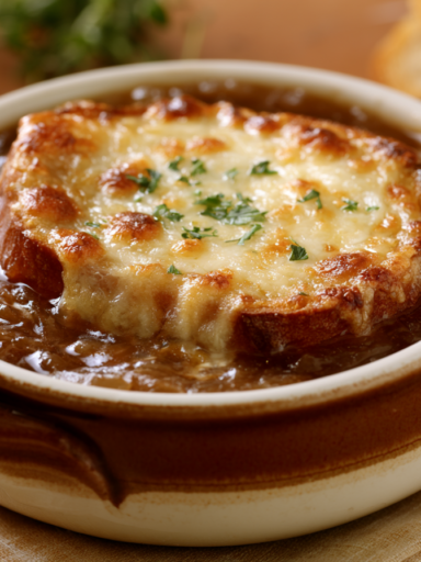 French Onion Soup Recipe: Caramelized Onions with Gruyere Toast