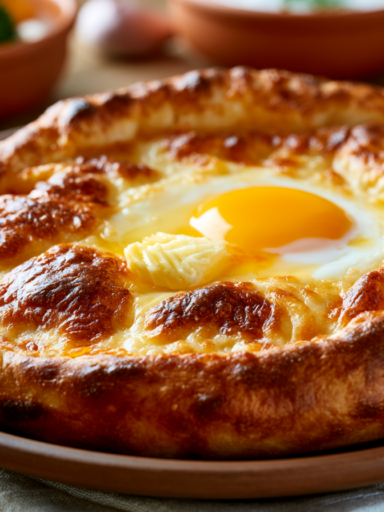 Khachapuri Recipe: Georgian Cheese Bread with Runny Egg