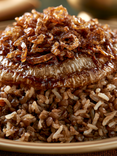 Mujadara Recipe: Levantine Lentils and Rice with Crispy Onions