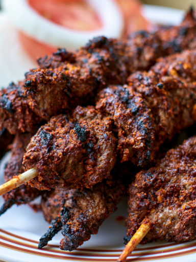 Suya Recipe: Nigerian Spiced Peanut-Crusted Grilled Beef Skewers