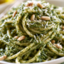 Pesto Pasta Recipe: Fresh Basil Pasta with Pine Nuts and Parmesan