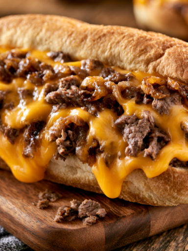 Philly Cheesesteak Recipe: Sliced Beef & Melted Cheese on Hoagie