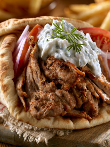 Gyros Recipe: Greek Pork Wraps with Tzatziki & Pita