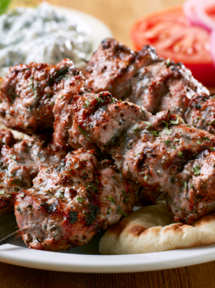 Souvlaki Recipe: Greek Grilled Pork Skewers with Pita and Tzatziki